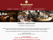 Tablet Screenshot of gambrinus-arnsberg.com